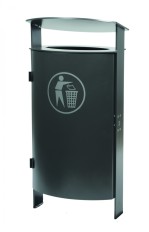 Ascher- & Abfallbehälter, Stand-Abfallbehälter aus Stahl für den Innen- oder Aussenbereich